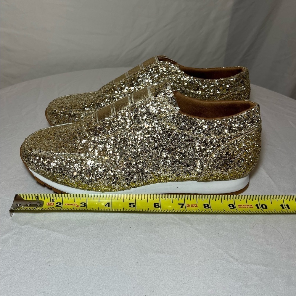 Gold Glitter Tennis Shoes/Sneakers - NWOT - Picture 7 of 10